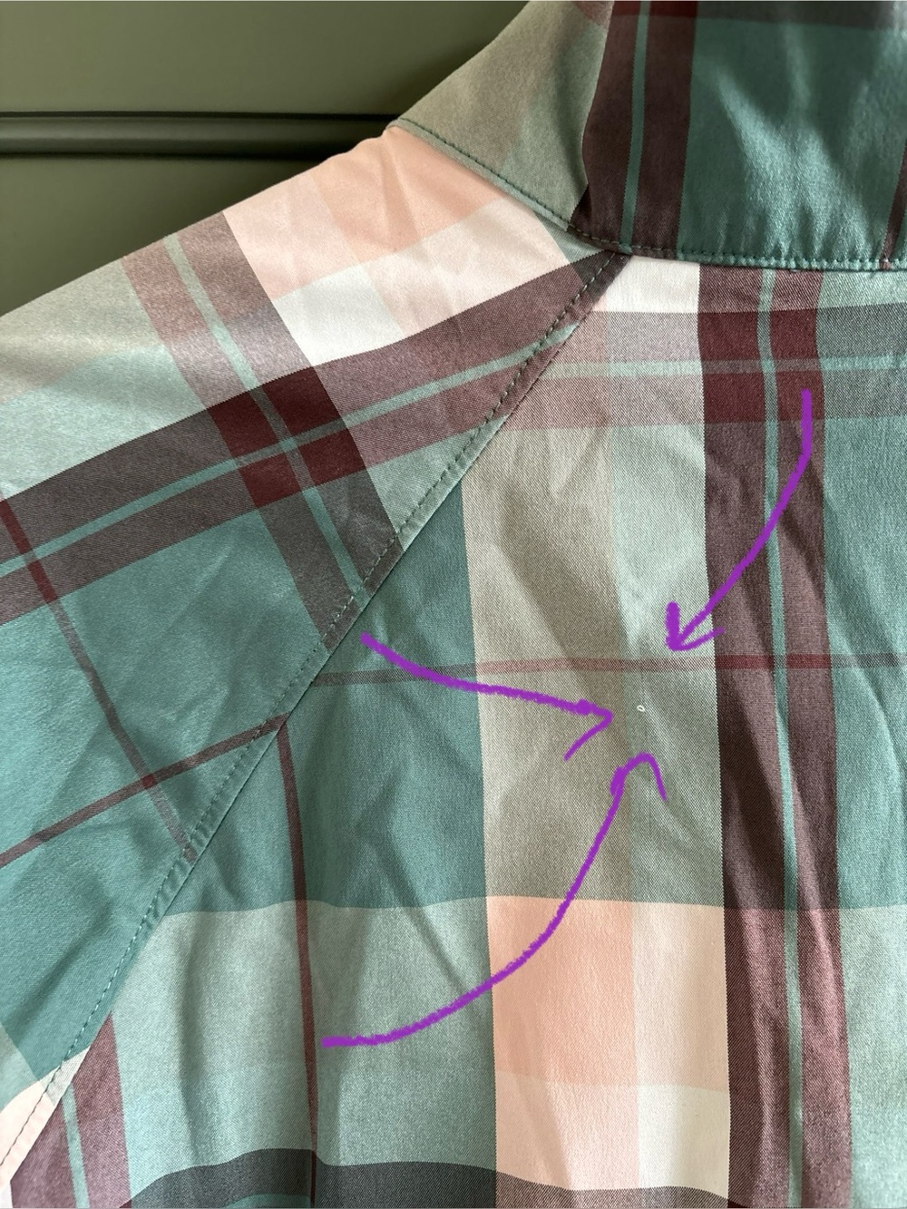 EUC LL Bean Windbreaker Women’s Pullover Plaid Lightweight Jacket ID #514065 M - Picture 13 of 15